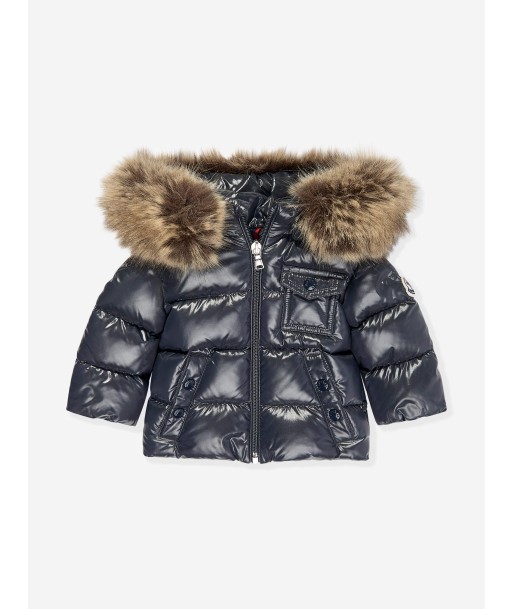 Moncler Enfant Baby Down Padded K2F Jacket in Navy En savoir plus