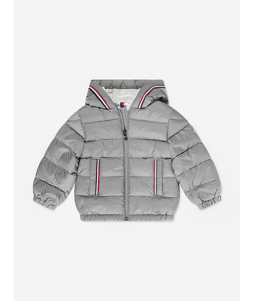 Moncler Enfant Baby Boys Down Padded Merary Jacket in Grey pas cher chine