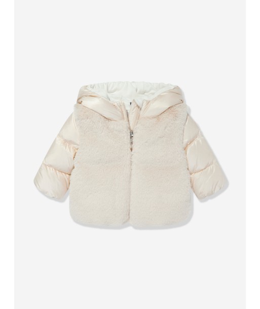 Moncler Enfant Baby Girls Down Teddy Fleece Natas Jacket in Beige une grave pollution 