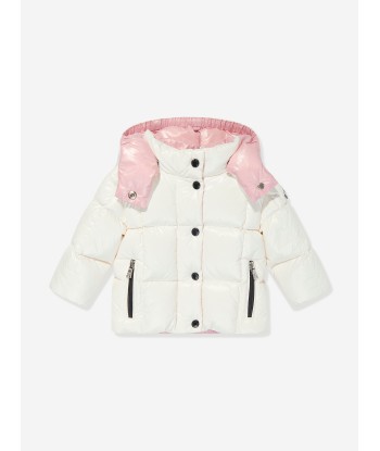 Moncler Enfant Baby Girls Down Padded Parana Jacket in Ivory prix pour 