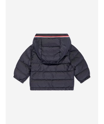 Moncler Enfant Baby Boys Down Padded Merary Jacket in Navy livraison et retour toujours gratuits