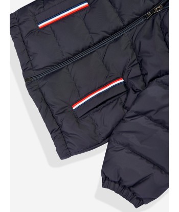 Moncler Enfant Baby Boys Down Padded Merary Jacket in Navy livraison et retour toujours gratuits