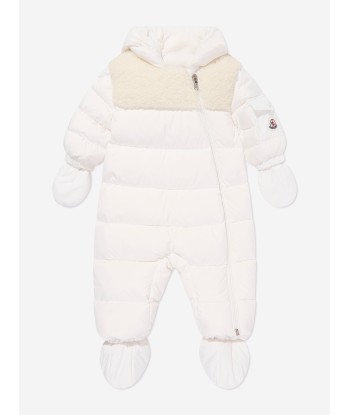 Moncler Enfant Baby Down Padded Sefou Snowsuit in White 50-70% off 