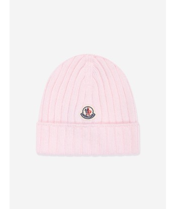 Moncler Enfant Baby Girls Wool Knitted Beanie Hat in Pink l'achat 