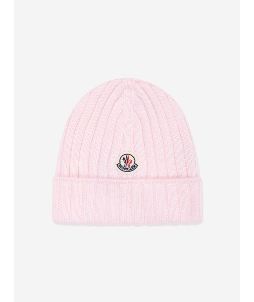 Moncler Enfant Baby Girls Wool Knitted Beanie Hat in Pink l'achat 