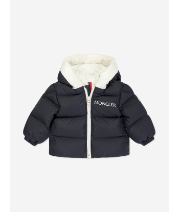 Moncler Enfant Baby Down Padded Xola Jacket in Navy sélection de produits