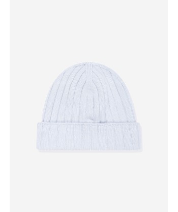 Moncler Enfant Baby Wool Knitted Beanie Hat in Blue le concept de la Pate a emporter 