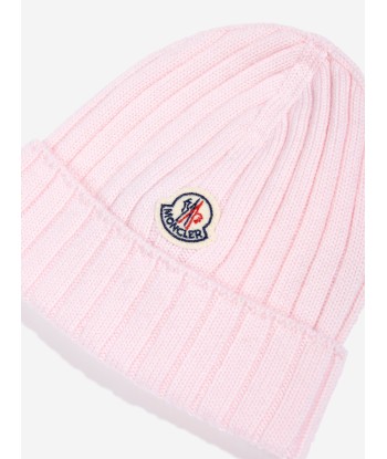 Moncler Enfant Baby Girls Wool Knitted Beanie Hat in Pink l'achat 