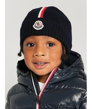 Moncler Enfant Baby Boys Wool Beanie Hat in Navy Comparez et commandez 