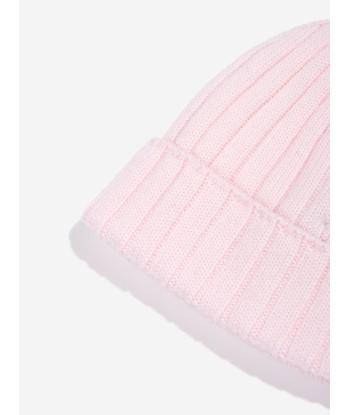 Moncler Enfant Baby Girls Wool Knitted Beanie Hat in Pink l'achat 