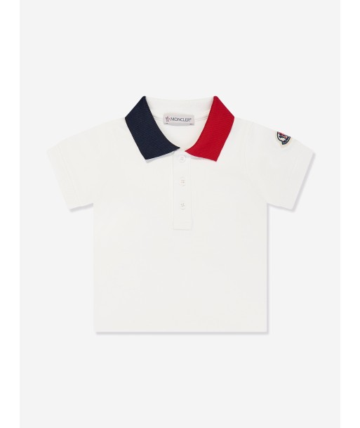 Moncler Enfant Baby Boys Colourblock Polo Shirt in Ivory prix pour 