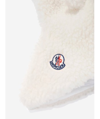 Moncler Enfant Baby Teddy Cap With Earflaps in Ivory des créatures d'habitude