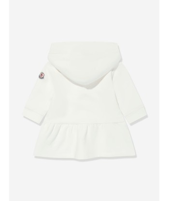 Moncler Enfant Baby Girls Hooded Sweater Dress in Ivory français