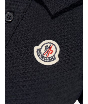 Moncler Enfant Baby Boys Logo Romper in Navy Paris Déstockage Promo