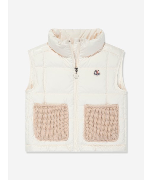 Moncler Enfant Girls Down Padded Rhoda Gilet in Ivory en ligne des produits 