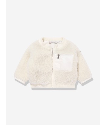 Moncler Enfant Baby Teddy Fleece Tracksuit in Ivory Véritable concentré