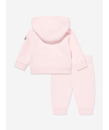 Moncler Enfant Baby Girls Logo Tracksuit in Pink pas cher