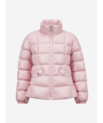 Moncler Enfant Girls Down Padded Ainay Jacket in Pink Venez acheter