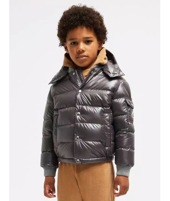 Moncler Enfant Boys Down Padded Manaem Jacket in Grey JUSQU'A -70%! 