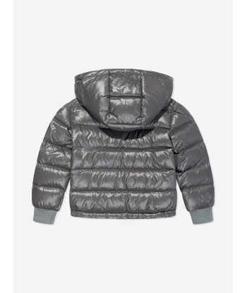 Moncler Enfant Boys Down Padded Manaem Jacket in Grey JUSQU'A -70%! 