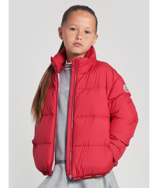 Moncler Enfant Girls Down Padded Abbadia Jacket in Red shop