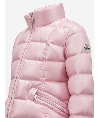 Moncler Enfant Girls Down Padded Ainay Jacket in Pink Venez acheter