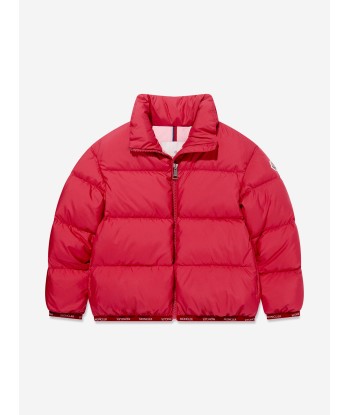 Moncler Enfant Girls Down Padded Abbadia Jacket in Red shop