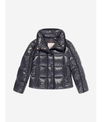 Moncler Enfant Girls Down Padded Selat Jacket in Navy le des métaux précieux