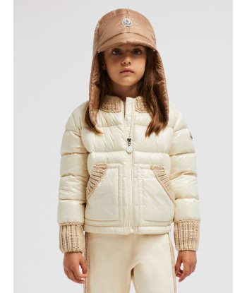 Moncler Enfant Girls Down Padded Arcelot Jacket in Ivory meilleur choix