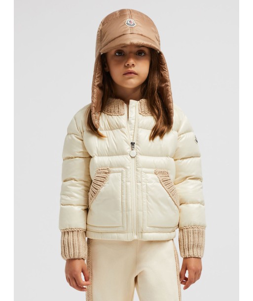 Moncler Enfant Girls Down Padded Arcelot Jacket in Ivory meilleur choix