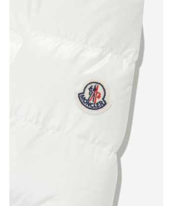 Moncler Enfant Boys Down Padded New Aubert Jacket in White commande en ligne