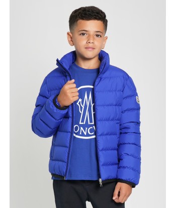 Moncler Enfant Boys Down Padded Baudinet Jacket in Blue Les êtres humains sont 