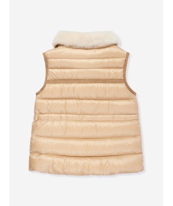 Moncler Enfant Girls Down Padded Elisheba Gilet in Beige du meilleur 