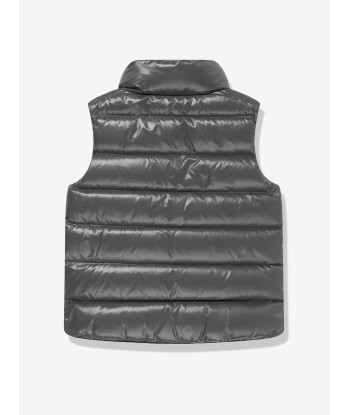 Moncler Enfant Boys Down Padded Tib Gilet in Grey Venez découvrir notre 