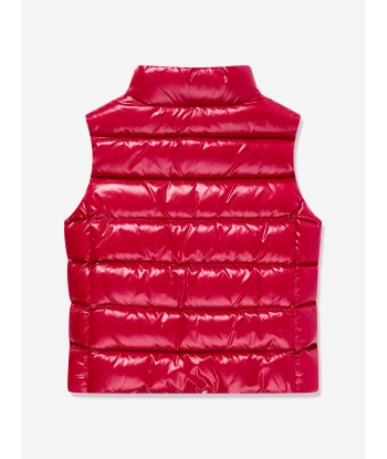 Moncler Enfant Girls Down Padded Ghany Gilet in Red du meilleur 