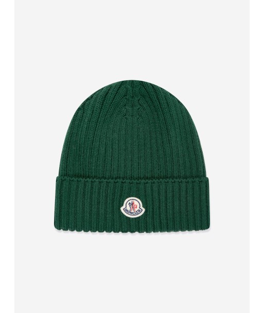 Moncler Enfant Boys Wool Beanie Hat in Green Comment ça marche