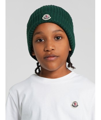 Moncler Enfant Boys Wool Beanie Hat in Green Comment ça marche