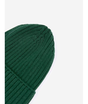 Moncler Enfant Boys Wool Beanie Hat in Green Comment ça marche