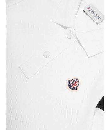 Moncler Enfant Boys Logo Polo Shirt in Ivory l'achat 