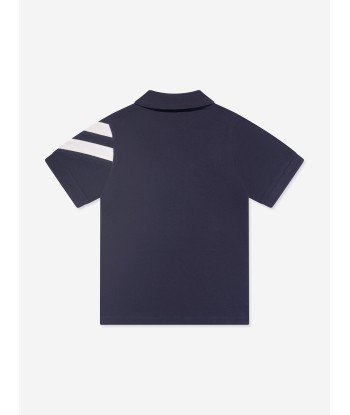 Moncler Enfant Boys Logo Polo Shirt in Navy online