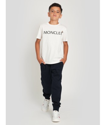 Moncler Enfant Boys Logo T-Shirt in Ivory le des métaux précieux