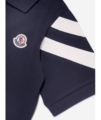 Moncler Enfant Boys Logo Polo Shirt in Navy online