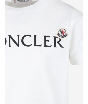 Moncler Enfant Boys Logo T-Shirt in Ivory le des métaux précieux