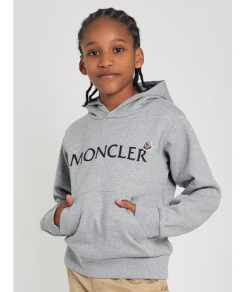 Moncler Enfant Boys Logo Hoodie in Grey votre restaurant rapide dans 