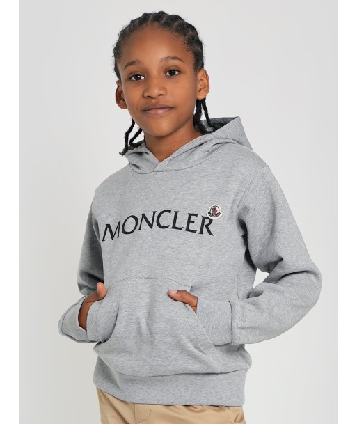 Moncler Enfant Boys Logo Hoodie in Grey votre restaurant rapide dans 