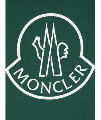 Moncler Enfant Boys Logo T-Shirt in Green 50% de réduction en Octobre 2024