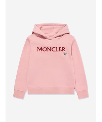 Moncler Enfant Girls Logo Hoodie in Pink basket pas cher