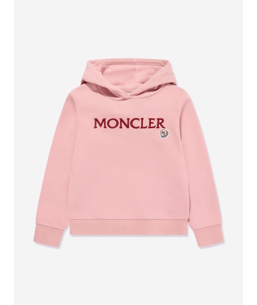 Moncler Enfant Girls Logo Hoodie in Pink basket pas cher