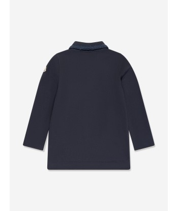 Moncler Enfant Girls Pocket Polo Dress in Navy Economisez 