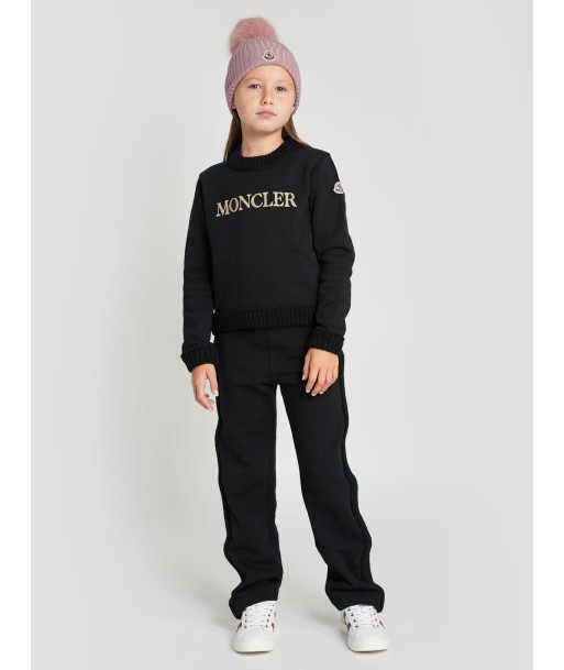 Moncler Enfant Girls Logo Tracksuit in Black Jusqu'à 80% De Réduction